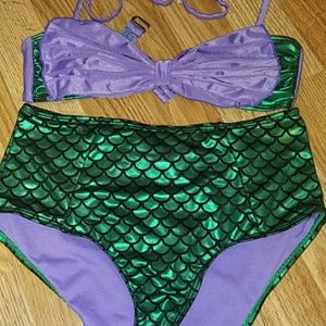 Little mermaid Disney Ariel high wasted swim